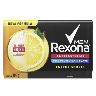 SABONETE EM BARRA REXONA MEN 84G - ANTIBACTERIAL SPORT