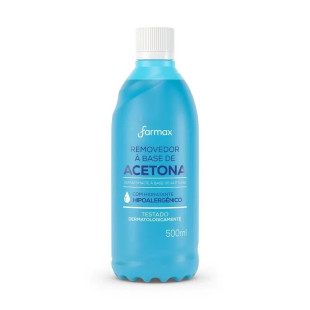 REMOVEDOR DE ESMALTE FARMAX 500ML A BASE DE ACETONA