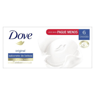KIT SABONETE EM BARRA DOVE 90G ORIGINAL - 6 UNIDADES