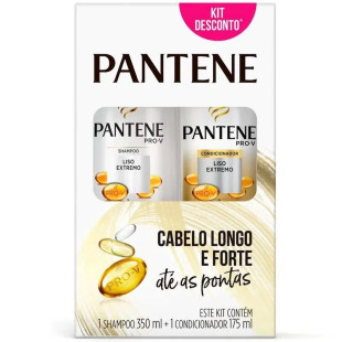 KIT PANTENE LISO EXTREMO - SHAMPOO 350ML + CONDICIONADOR 175ML