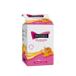 CERA DEPIMIEL 1KG EM BARRA - QUENTE - NATURAL MEL
