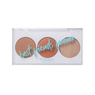 PALETA VIZZELA BFF - CONTORNO, BLUSH E ILUMINADOR - cor:02
