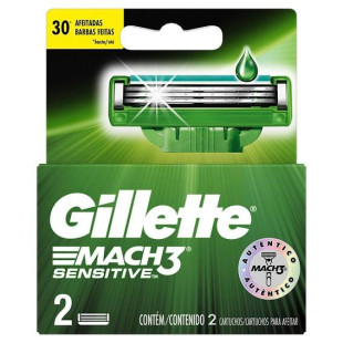 CARGA PARA APARELHO DE BARBEAR GILLETTE MACH3 2UN - SESITIVE