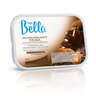 CERA DEPIL BELLA 500G EM BARRA - QUENTE - NEGRA