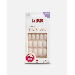 UNHA POSTIÇA KISS SALON NATURALS - OVAL MÉDIO - 28UN