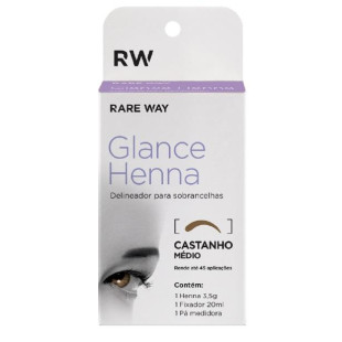 HENNA PARA SOBRANCELHA GLANCE 3.5G - CASTANHO MÉDIO