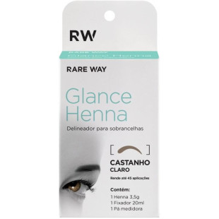 HENNA PARA SOBRANCELHA GLANCE 3.5G - CASTANHO CLARO