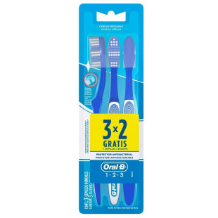 ESCOVA DENTAL ORAL B - 123 LIMPEZA BRILHANTE - MÉDIA - LEVE 3 PAGUE 2
