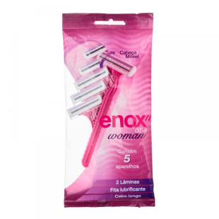 APARELHO DE BARBEAR DESCARTÁVEL ENOX GT2 FEMININO - 5 UNIDADES - ref:1757
