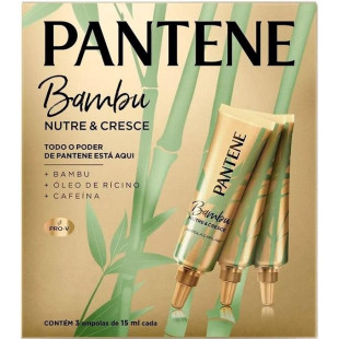 AMPOLA CAPILAR PANTENE - BAMBU NUTRE E CRESCE - 3 UNIDADES