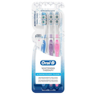 ESCOVA DENTAL ORAL B WHITENING THERAPY ULTRAFINO POLIDOR - MACIA - 3UNIDADES