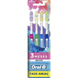 ESCOVA DENTAL ORAL B PRO SAUDE INDICATOR - COLORS MACIA - 4UNIDADES