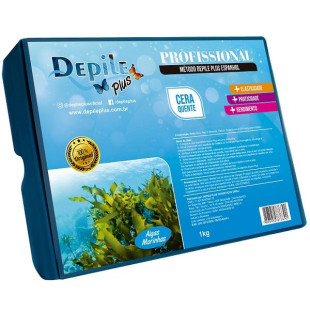 CERA DEPILE PLUS 1KG  QUENTE - ALGAS MARINHAS
