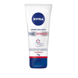 CREME HIDRATANTE PARA AS MÃOS NÍVEA 75G - 3 EM1 REPARAÇÃO