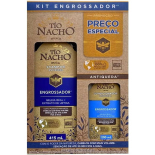 KIT TIO NACHO ENGROSSADOR - SHAMPOO 415ML + CONDICIONADOR 200ML