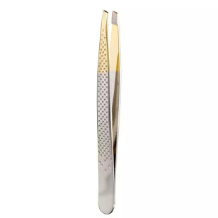 PINÇA ENOX SILVER GOLD - PONTA DOURADA DIAGONAL - REF: 1701