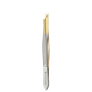 PINÇA KLASS VOUGH - PONTA DOURADA DIAGONAL - (TW-085HG)