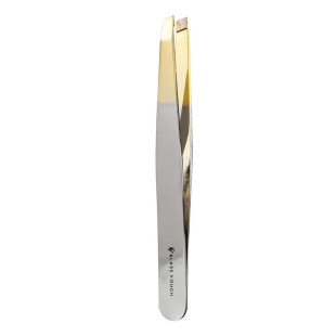 PINÇA KLASS VOUGH - PONTA DOURADA DIAGONAL - (TW-043HG)