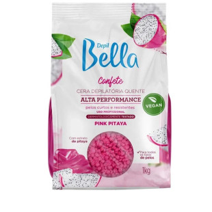 CERA DEPIL BELLA 1KG - CONFETE - PINK PITAYA
