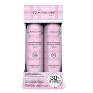 KIT DESODORANTE AEROSOL GIOVANNA BABY CLASSIC - 2 UNIDADES