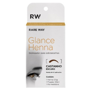 HENNA PARA SOBRANCELHA GLANCE 3.5G - CASTANHO ESCURO