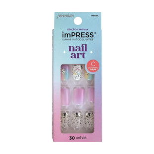 UNHA POSTIÇA KISS IMPRESS - SWEET LIFE - AUTOCOLANTES - 30UN