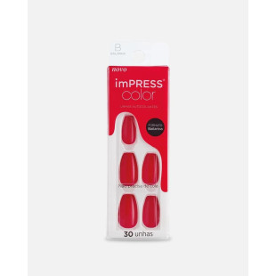 UNHA POSTIÇA KISS IMPRESS - BEET SNACKS - AUTOCOLANTES - 30UN