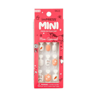 UNHA POSTIÇA KISS IMPRESS MINI - KIDS EASTER BUNNY - ref:IMK05X