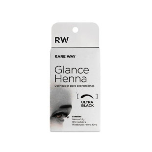 HENNA PARA SOBRANCELHA GLANCE 3.5G - ULTRA BLACK