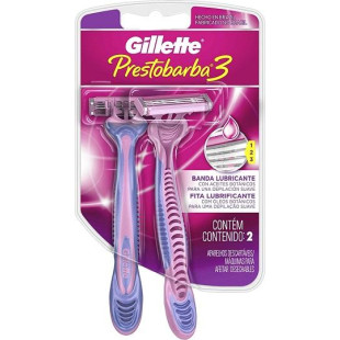 APARELHO DE DEPILAR GILLETTE PRESTOBARBA 3 FEMININO 2UN