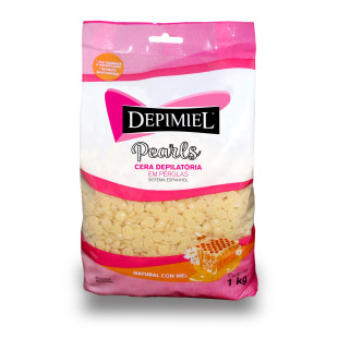 CERA DEPIMIEL 1KG EM PÉROLAS - QUENTE - NATURAL