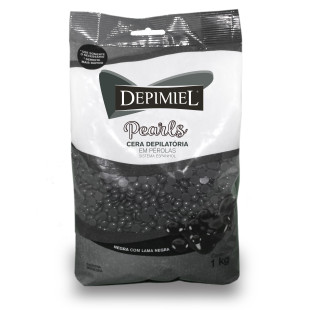 CERA DEPIMIEL 1KG EM PÉROLAS - QUENTE - NEGRA