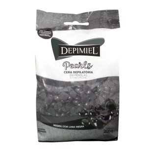 CERA DEPIMIEL 200G EM PÉROLAS - QUENTE - NEGRA