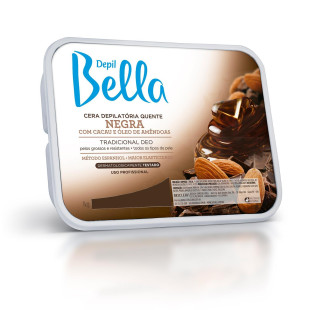 CERA DEPIL BELLA 1KG EM BARRA - QUENTE - NEGRA