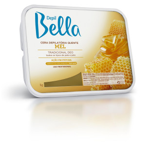 CERA DEPIL BELLA 1KG EM BARRA - QUENTE - MEL