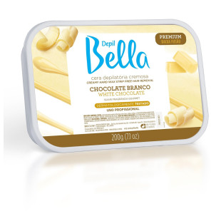 CERA DEPIL BELLA 200G EM BARRA - QUENTE - CHOCOLATE BRANCO