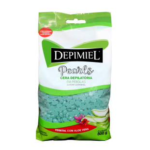 CERA DEPIMIEL 500G EM PÉROLAS - QUENTE - VEGETAL