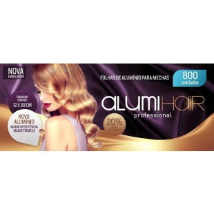 FOLHAS DE ALUMÍNIO PARA MECHAS ALUMI HAIR 800UN LARGA