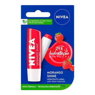 PROTETOR LABIAL HIDRATANTE NÍVEA 4,8G - MORANGO SHINE