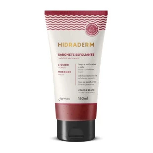 SABONETE LÍQUIDO ESFOLIANTE HIDRADERM 180ML MORANGO