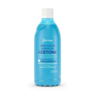 REMOVEDOR DE ESMALTE FARMAX 500ML A BASE DE ACETONA