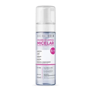 MOUSSE DE LIMPEZA MICELAR HIDRADERM 150ML 5 EM 1