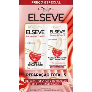 KIT ELSEVE REPARAÇÃO TOTAL 5 - SHAMPOO 375ML + CONDICIONADOR 170ML