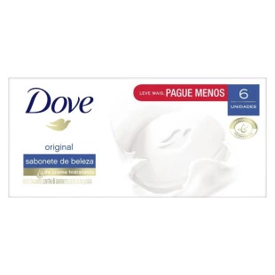 KIT SABONETE EM BARRA DOVE 90G ORIGINAL - 6 UNIDADES