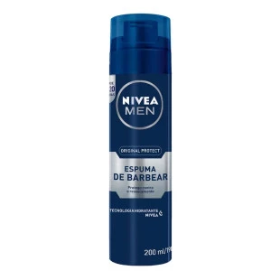 ESPUMA DE BARBEAR NÍVEA MEN 200ML - ORIGINAL PROTECT