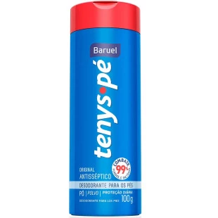 DESODORANTE PARA OS PES TENYS PE BARUEL EM PO 100G ORIGINAL