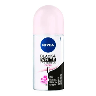 DESODORANTE ROLL-ON NÍVEA 50ML - BLACK & WHITE CLEAR