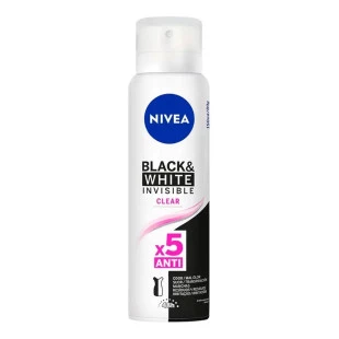 DESODORANTE AEROSOL NÍVEA 150ML - BLACK & WHITE CLEAR