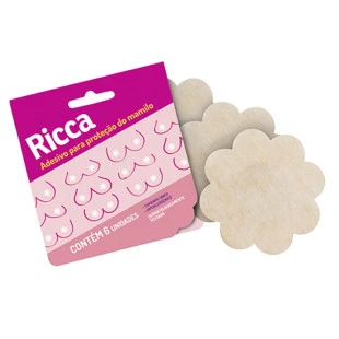 ADESIVO PARA PROTEÇÃO DOS MAMILOS RICCA  - 6 UNIDADES - ref:3274