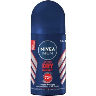 DESODORANTE ROLL-ON NÍVEA MEN 50ML - DRY IMPACT